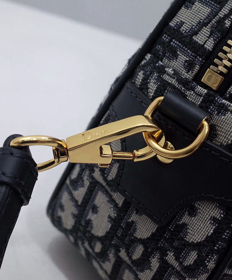 Christian Dior Medium D-Vibe Bowling Bag Dark Blue